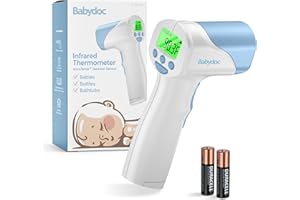 KETODOC Babydoc Medical Grade FSA-HSA Eligible Baby Thermometer for Kids, AccuTemp German Sensor, 3-in-1 Safe Non-Contact Infrared Forehead Thermometer, Object Mode for Milk or Bathwater, Infants, Children