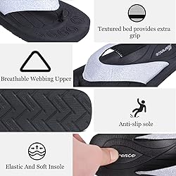 EQUICK Women's Flip Flops Arch Support Yago Mat