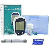 LEFTYCHOICE LCGCU-01 Total Cholesterol Testing Kit Meter Quick Results Monitor At Home Blood Test Meter with 10 Total Cholesterol Test Strips Lancets (Total Cholesterol Test Only)