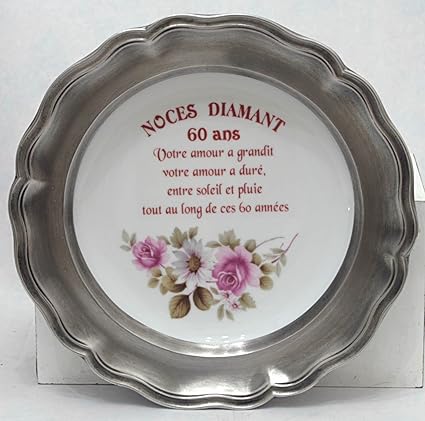 Etains Du Perigord Assiette 60 Ans De Mariage 41867 Amazon Fr Cuisine Maison
