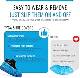 TYGA STORE 20 Pieces Waterproof Reusable Shoe Covers Heavy Duty Non-Slip Blue view 8