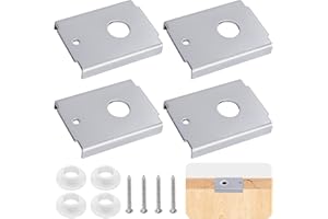 Nkiy Quen 4 Pcs N7192 Bi-fold Door Repair Bracket,Stainless Steel Bifold Door Repair Kit Fit for 1-3/8 in,Bifold Door Hardwar
