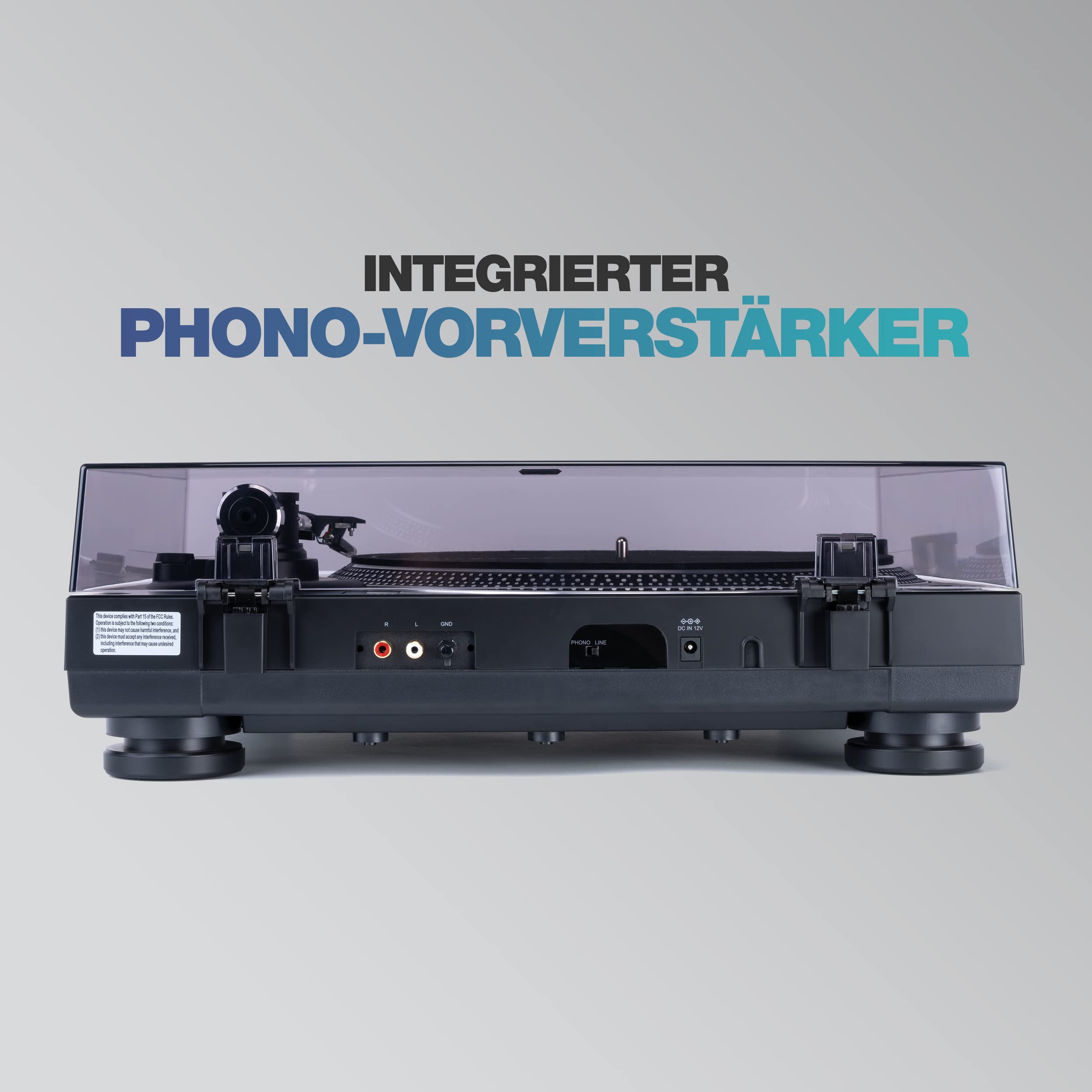Reloop RT-1 BT Plattenspieler mit Riemenantrieb für DJ- und HiFi-Anwendungen, Bluetooth-Ausgang zur kabellosen Verbindung mit Bluetooth-Lautsprechern, Vormontiertes Ortofon Magnet-Tonabnehmer-System 3