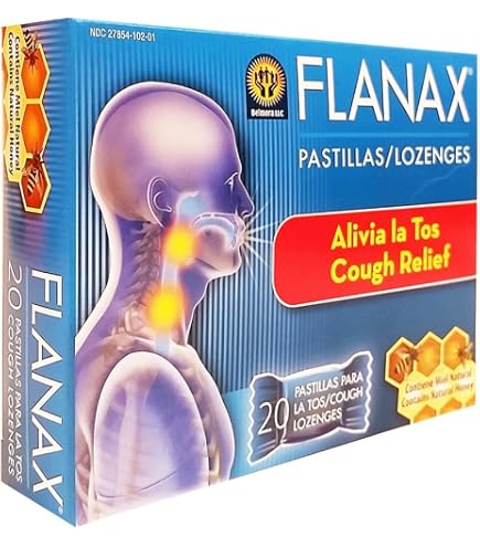 Amazon.com: Flanax Cough Relief Throat Lozenges 20 ea (Pack of 8