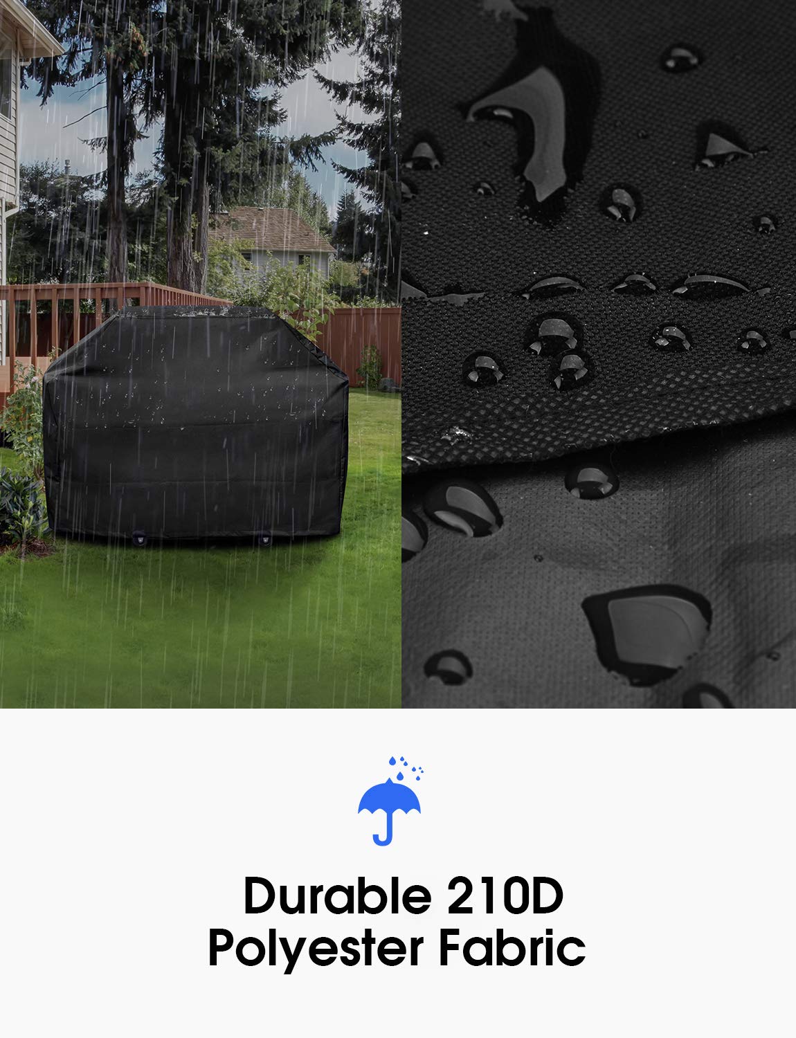 outdoor protective covers on Black Elikliv Outdoor Chiminea Cover Heavy Duty Garden Patio Heater Cover Waterproof Rain Sun Uv Protector 1 2m High Garden Outdoors Covers