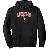 Louisville Cardinals Arch Over Black Officially Licensed Pullover Hoodie