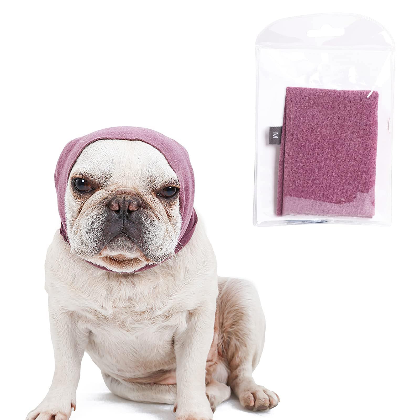 1 PCS Dog Ear Cover for Anxiety Relief, Dog Calming Hood for Grooming and Bath Drying, Pet Cats and Dogs Ear Protector (Medium)