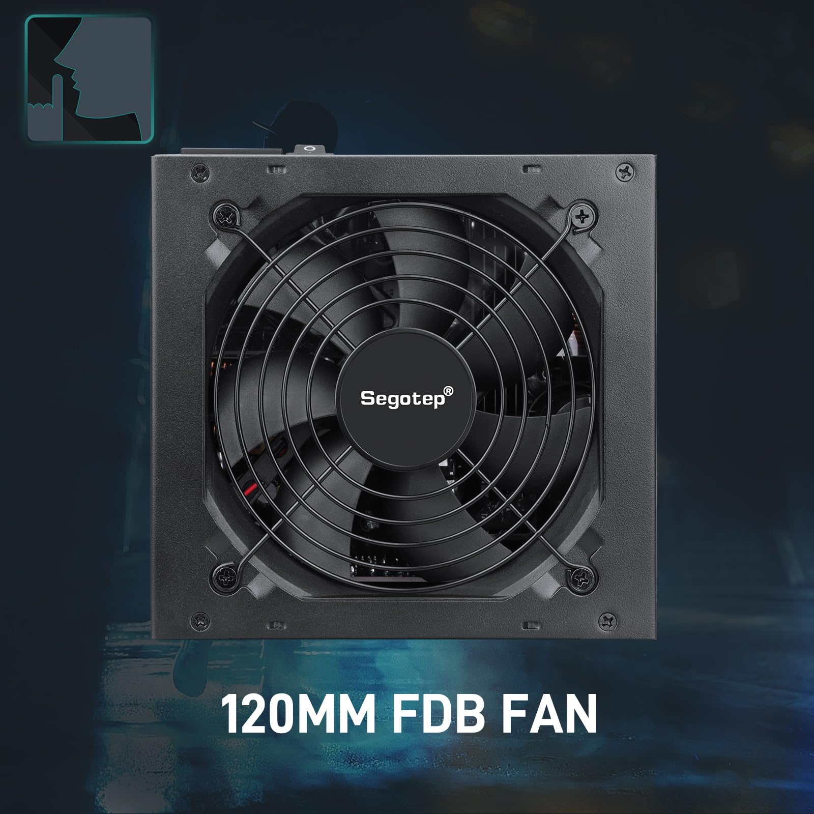 Segotep 750W Power Supply, 80 Plus Gold Full Modular PCIe 5.1 & ATX 3.1 Gaming PSU for NVIDIA RTX 20/30/40/50 Series & AMD GPU, 120mm Silent FDB Fan, Japanese Original Electrolytic Capacitors