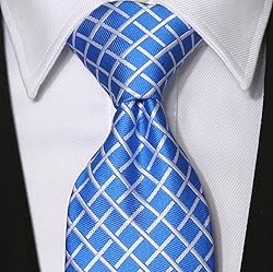 KissTies Mens Plaid Extra Long Tie Necktie + Gift