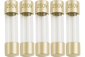 TECHMAN 750mA (0.75A Amp) GDC Slow-Blow Glass Fuses, 250V, T800mA, Time Delay Fuses, 5x20mm (0.20 x 0.79inches) - 5 Pack