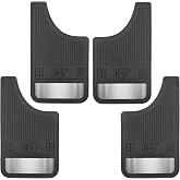Caterpillar Heavy Duty Splash Guards Pro Mud Flaps Fenders - Ultra Tough Dirt/Slush Protection with Night Reflectors - Easy Installation (CAGD-080+CAGD-080_ALT) Front/Rear Tires, 4 Count (Pack of 1)