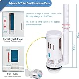 Apragaz Dual Flush Toilet Cistern Kit Universal 2" Outlet Adjustable Height view 4