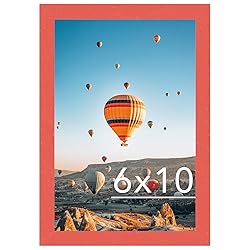 JCJMY 6x10 Picture Frame Red for Wall Hanging or