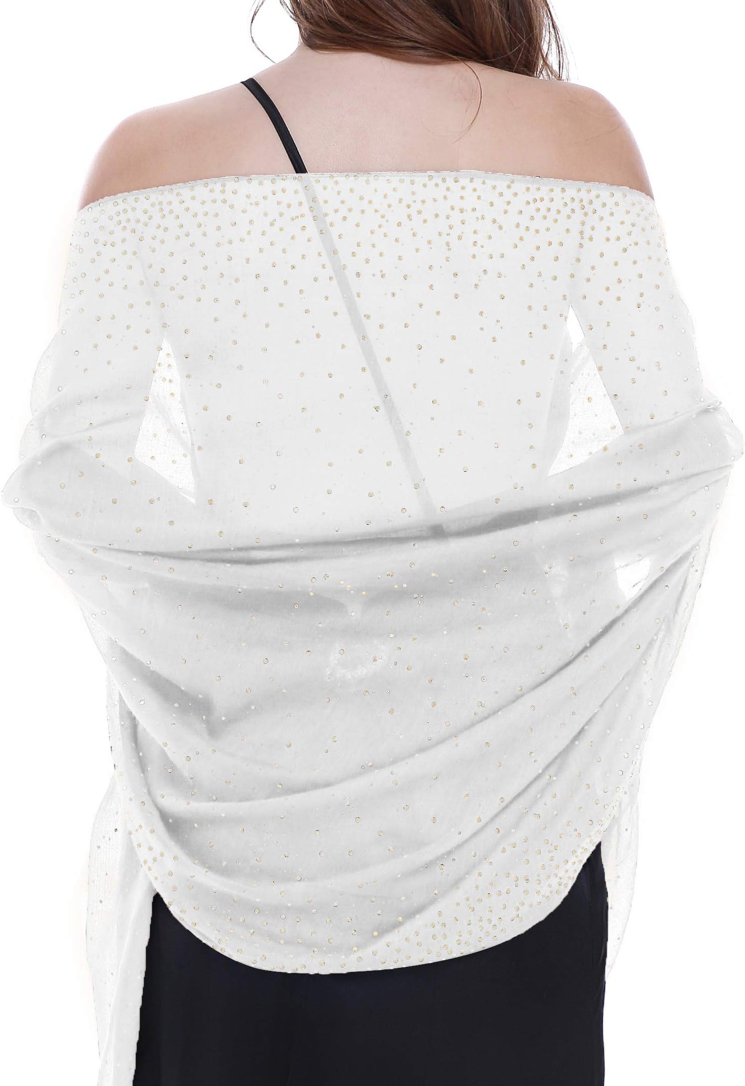 BANETTETAStarry Night Shawls and Wraps for Evening Dresses, Shiny Scarf for Women’s Formal Wear