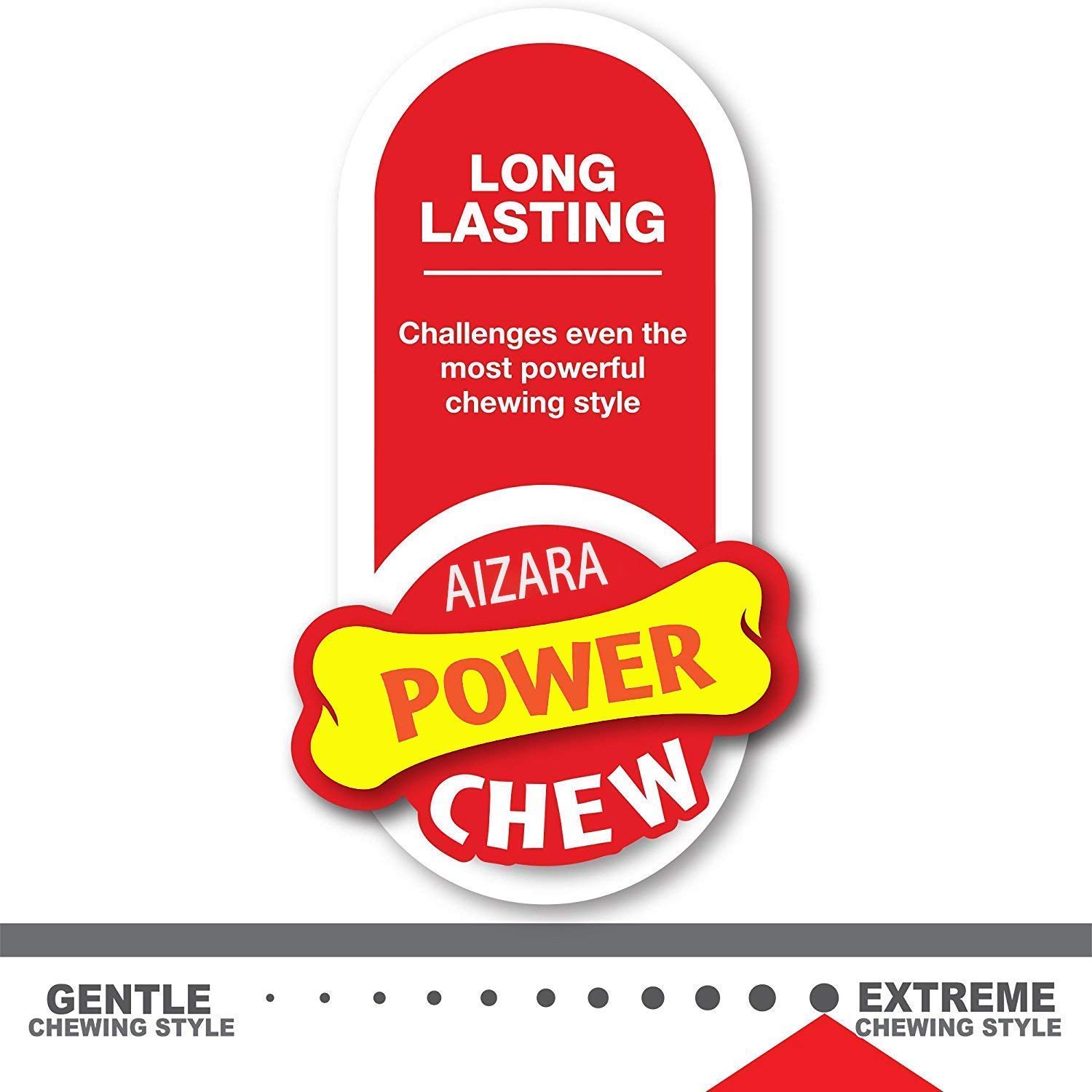 Aizara Dog Chew Toys for Aggressive Chewers, Tough Indestructible Dog Toys for Large Dogs, Durable Nylon Puppy Bone Toys for Training Keeping Pets Fit