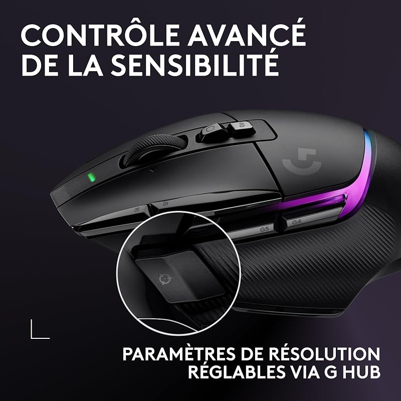 G502 X PLUS LIGHTSPEED Souris Gaming RVB Sans Fil - Noir