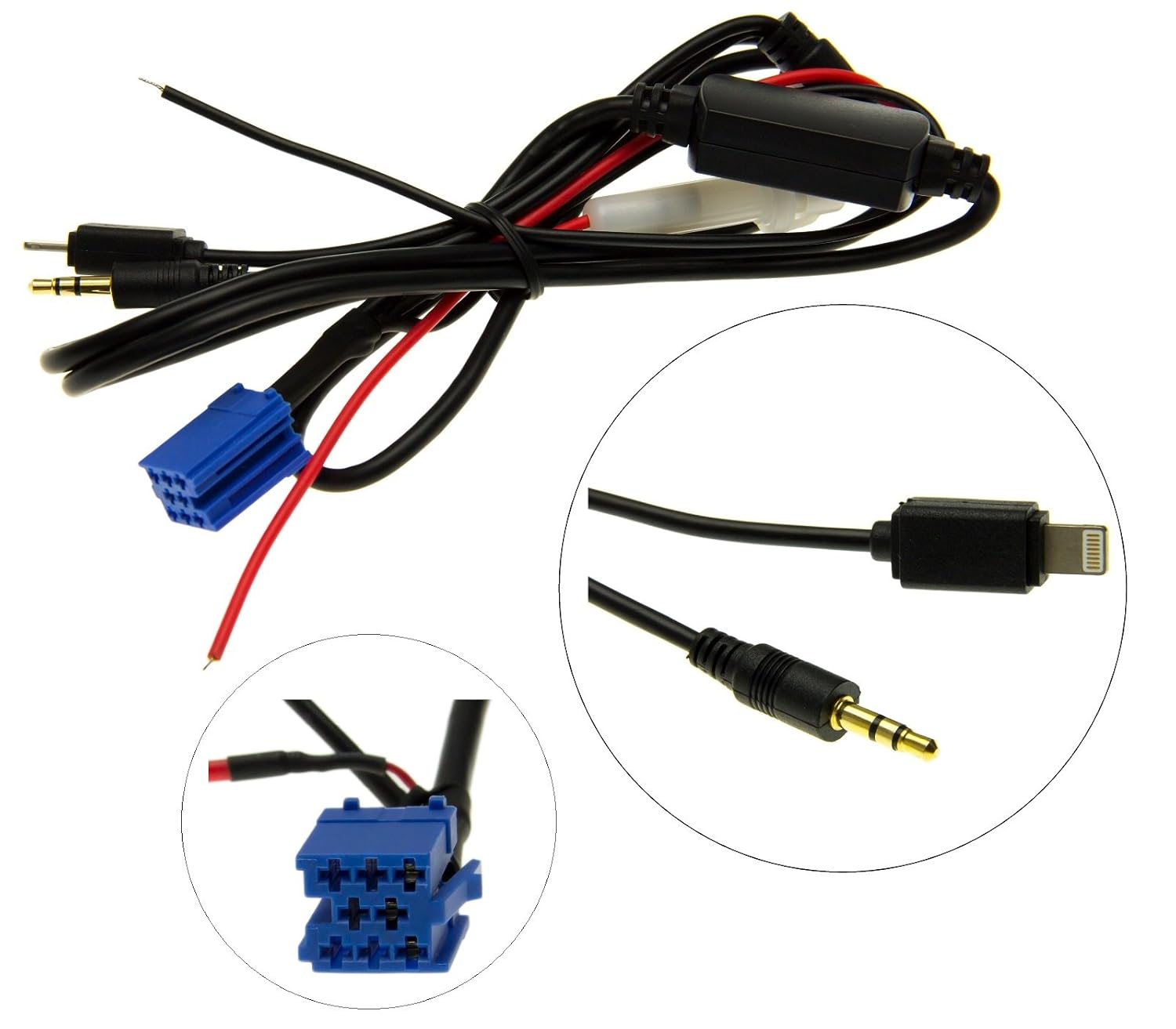 Adapter Universe Car Radio AUX Adapter Cable Mini ISO 8 Pin Connector