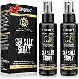 Sea Salt Spray for Men, Sea Salt Spray for Hair, Texturizing & Thickening With Kelp, Aloe Vera & Red Algae Extract, Adds Instant Volume & Light, Beach Waves Styling Product, Travel Hairspray 2x100ml