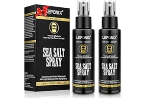 DOLIROX Sea Salt Spray for Men, Sea Salt Spray for Hair, Texturizing & Thickening With Kelp, Aloe Vera & Red Algae Extract, Adds Instant Volume & Light, Beach Waves Styling Product, Travel Hairspray 2x100ml