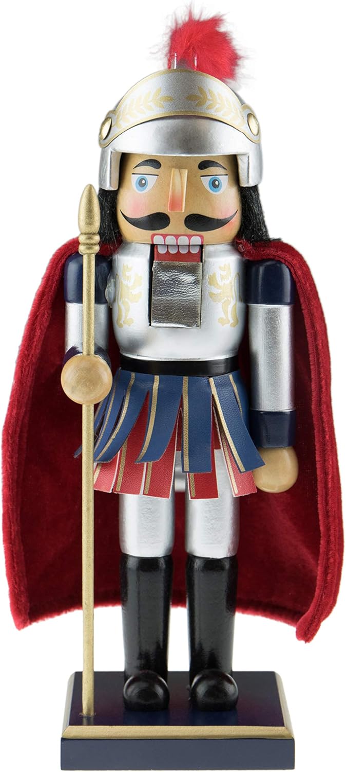 Nutcrackers - Clever Creations Roman Soldier 10 Inch Traditional Wooden Nutcracker, Festive Christmas Décor for Shelves and Tables