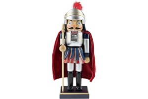Clever Creations Roman Soldier 10 Inch Traditional Wooden Nutcracker, Festive Christmas Décor for Shelves and Tables