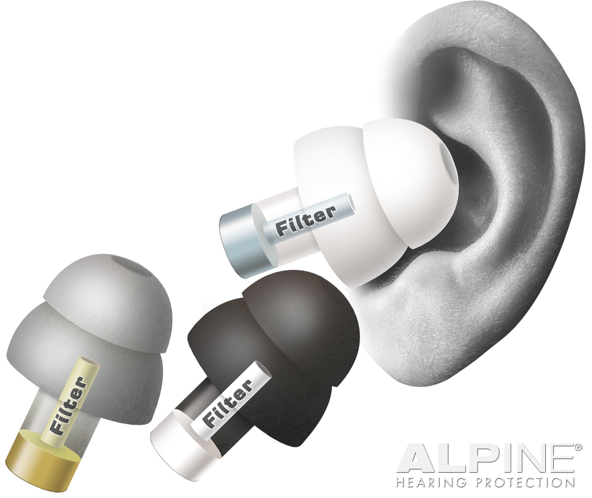 Alpine MusicSafe Pro Hearing Protection System for Musicians, Silver