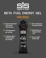 Science in Sport Beta Fuel Gels Dual Source Energy Gel Orange 40g Carbs 60ml view 2