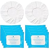 Tingjoo 8 Pcs No Rinse Shampoo Cap Bulk Waterless Rinse Free Disposable Dry Hair Wash Caps for Elderly, Bedridden Patients, Post Surgery, Hospital Stays