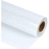 guangyintong Glitter Heat Transfer Vinyl White Glitter HTV Rolls, 12" x 8ft | Glitter White Iron on Vinyl for T Shirts, HTV Vinyl for All Cutter Machines Easy to Cut &amp; Weed for Heat Vinyl Design