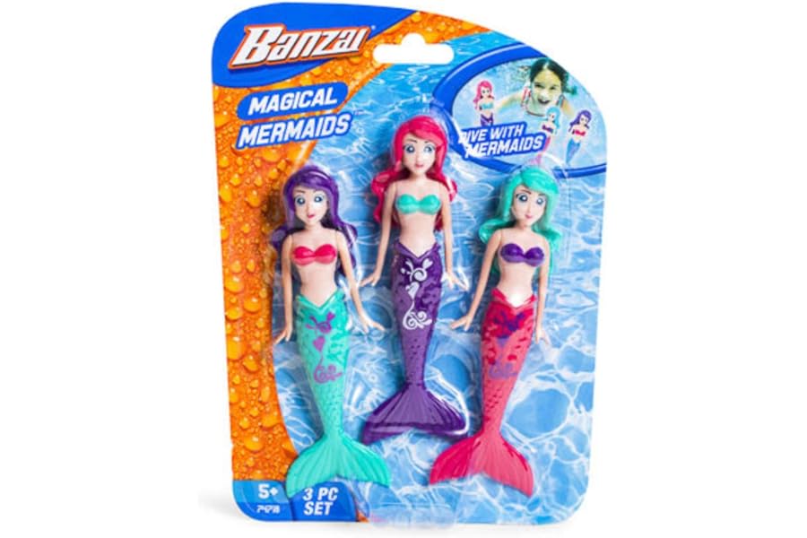 Fun Stuff Banzai Spring and Summer 3 Piece Magical Mermaid Dolls, in Assorted Colors