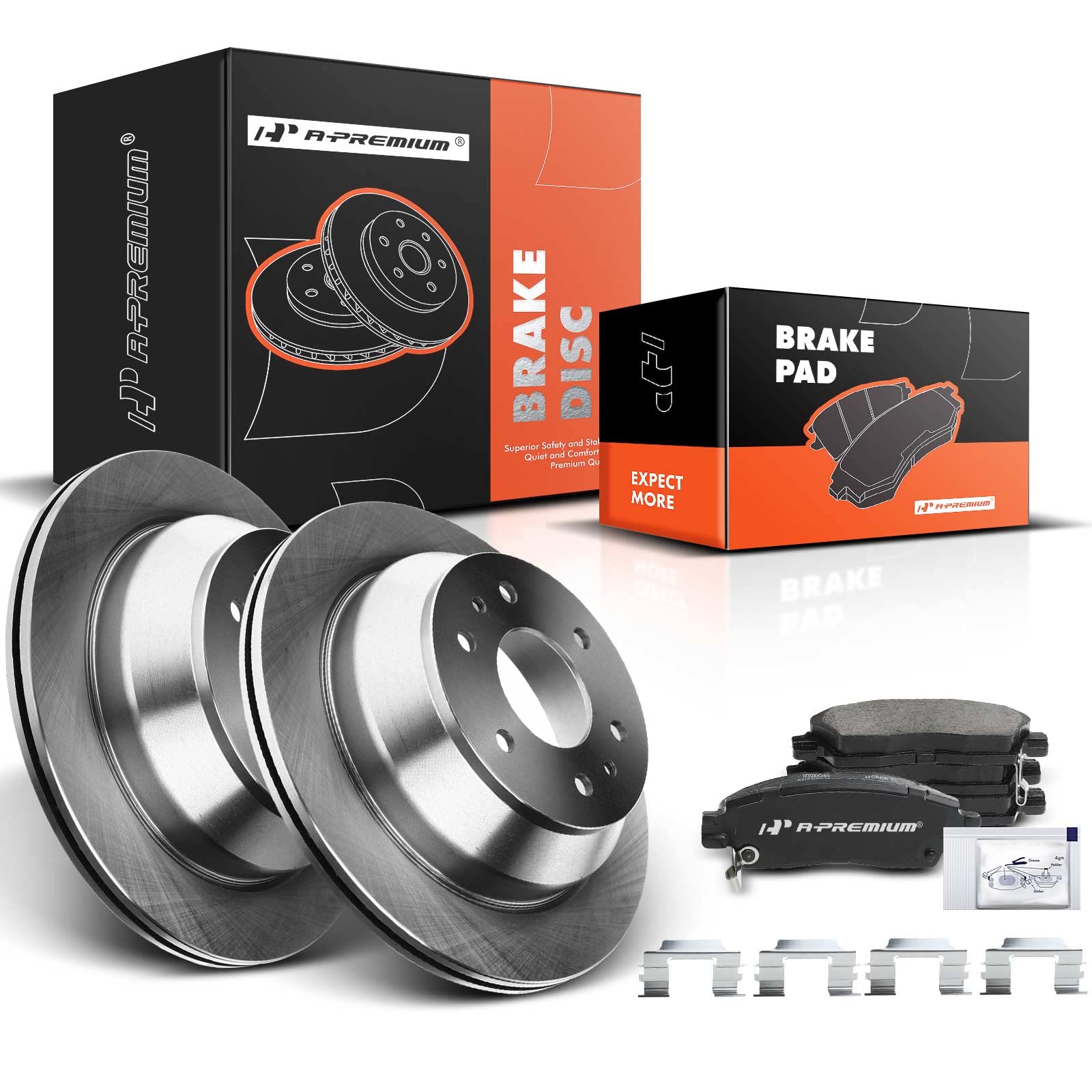 Photo 1 of ***READ CLERK NOTES*** A-Premium 12.80 inch (325mm) Rear Vented Disc Brake Rotors + Ceramic Pads kit Compatible with Select Chevy, Buick, GMC, Isuzu, Oldsmobile and Saab Models - Envoy, 9-7x, Rainier, Trailblazer, Rainier