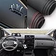 Momoap Black Leather Style Car Dash Mat Dashboard Cover Dash Panel Interior Console Pad Compatible for Hyundai Staria 2022 2023 2024