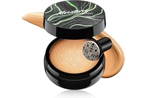 OETUIOW Mushroom Head Air Cushion CC Cream Strong Concealer, Moisturizing BB Cream Makeup Base Primer Even Skin Tone for All Skin Types, Face Makeup Cushion Foundation Long Lasting (Medium)