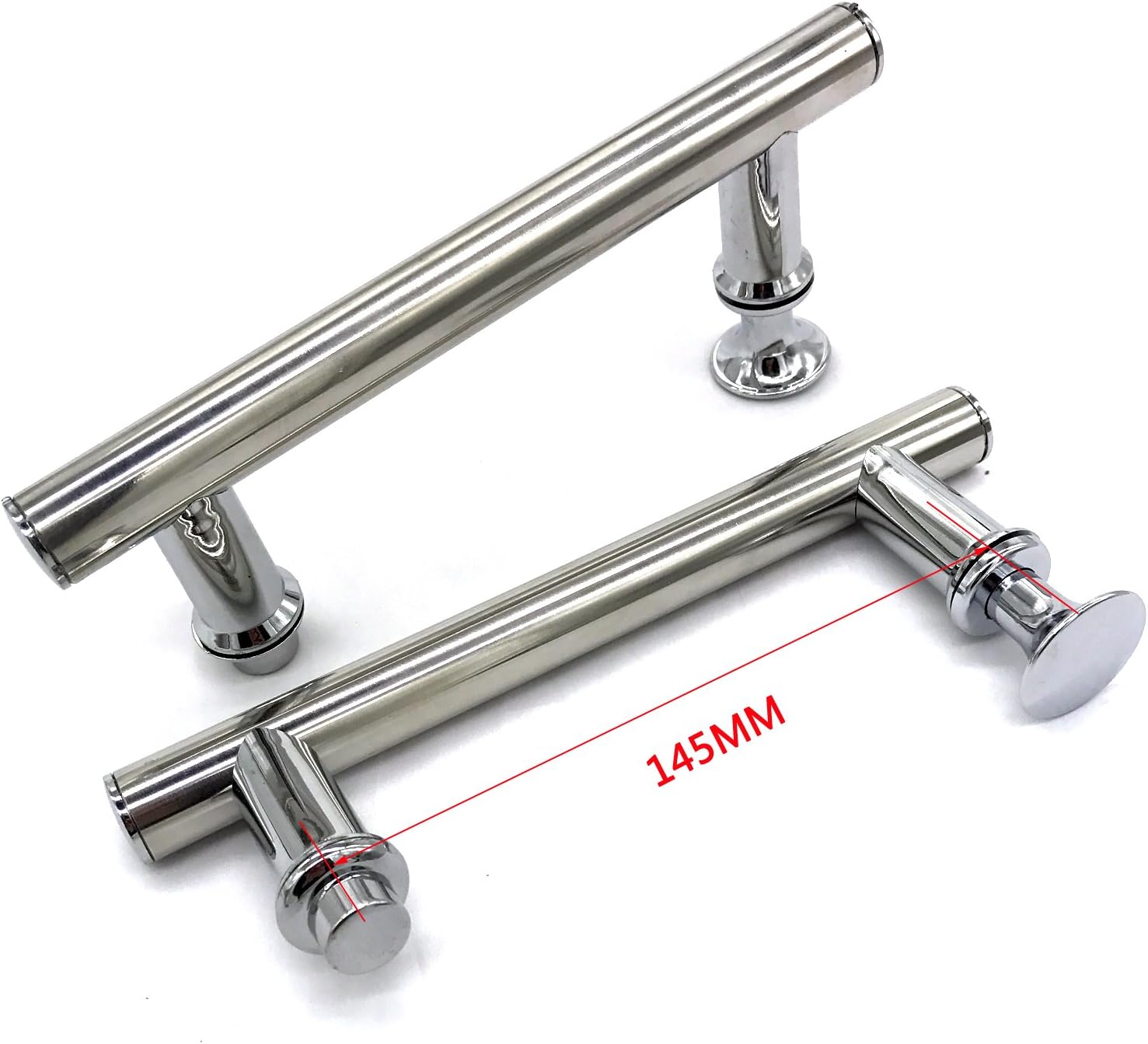 YUANQIAN Chrome ABS Shower Door Handle, Silver - Image 3