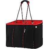 QOGiR Neoprene Multipurpose Beach Bag Tote with Inner Zipper Pocket … … … …