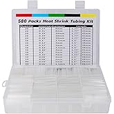 ASHINER Clear Heat Shrink Tubing Kit - 580Pcs EVA Material in 11 Sizes - Ideal for Electrical Insulation, Repairs, and Wire C