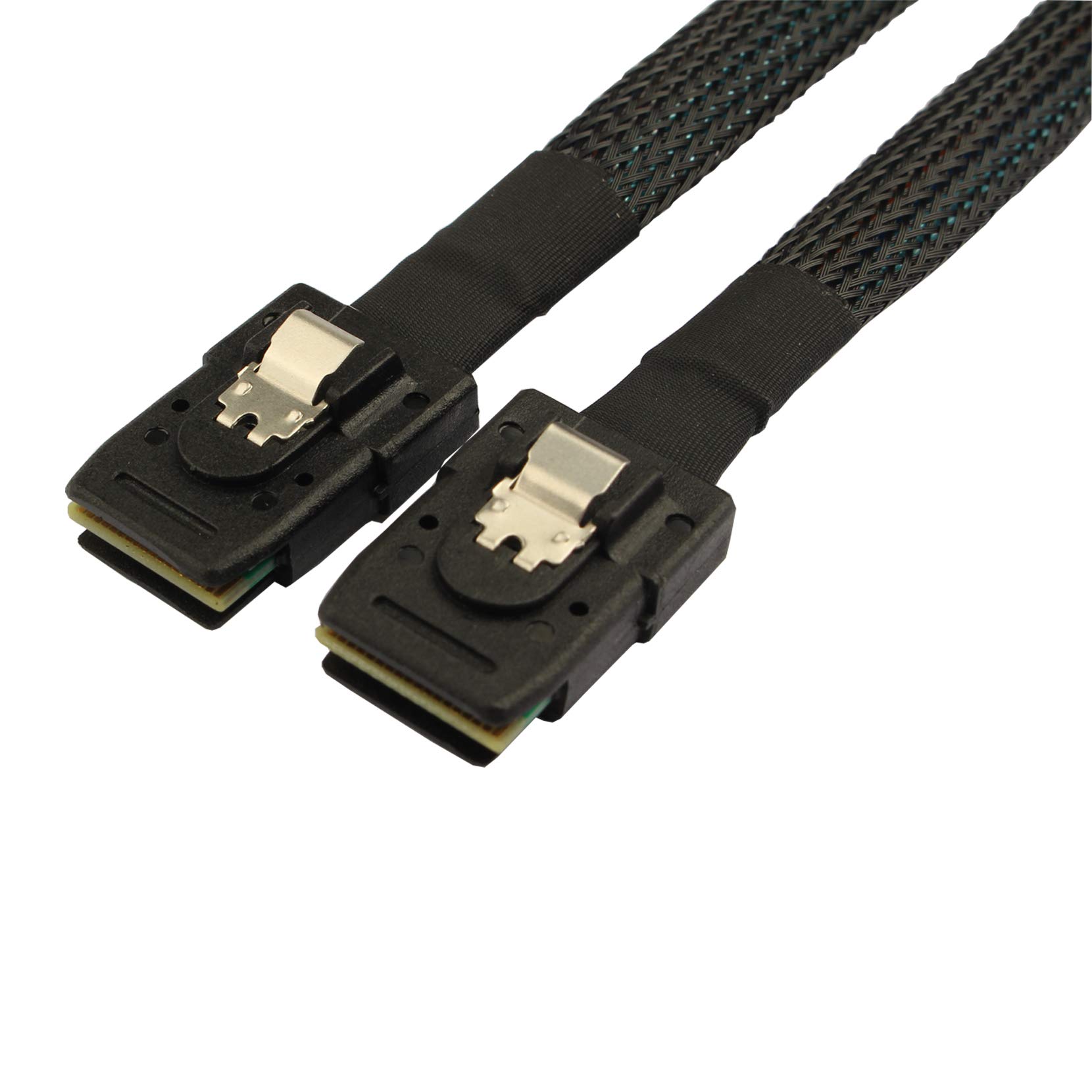 Jopto Internal Mini SAS SFF 8087 to SFF 8087 Cable 50cm Internal Mini SAS 36 Pin Straight SFF-8087 to Mini SAS 36 Pin Straight SFF-8087 Server Hard Disk Data Cable SAS High Speed Data Cable (0.5m)
