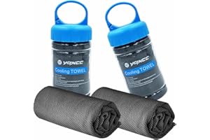 YQXCC 2 Pack Cooling Towel (47"x12") Ice Towel for Neck, Soft Breathable Chilly Towel, Microfiber Cool Towel for Yoga, Golf, Gym, Camping, Running, Workout & More Activities