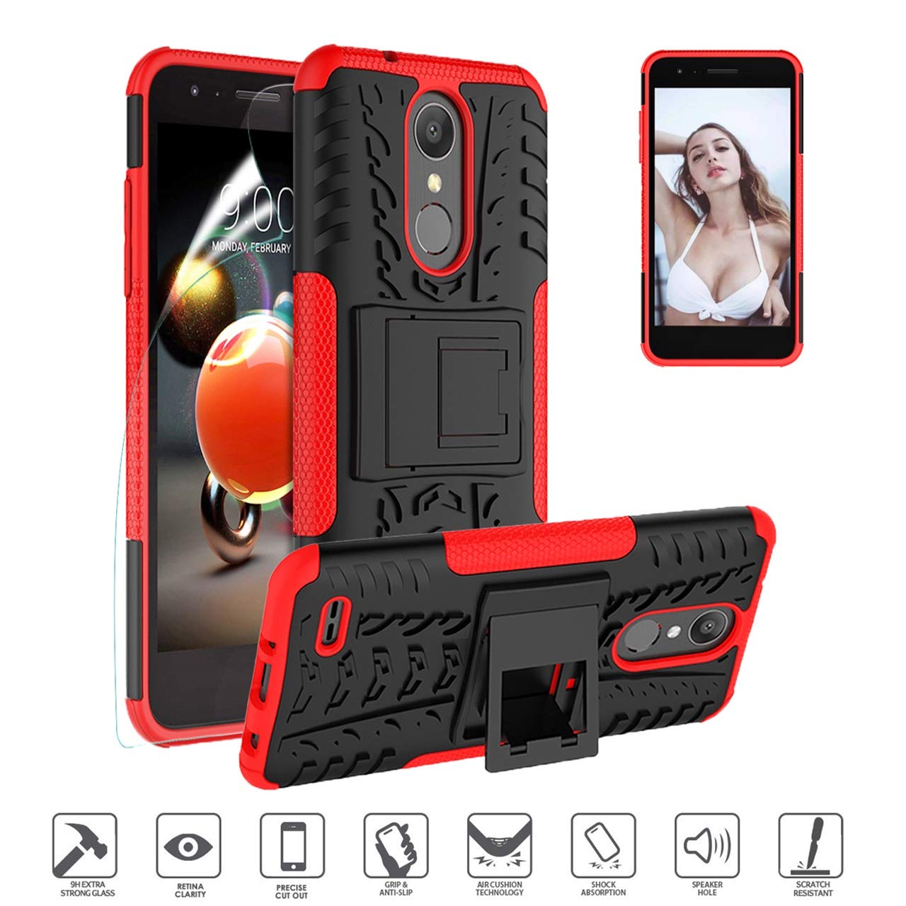 Best lg rebel 3 lte red case