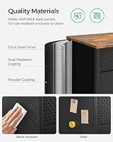 SONGMICS Storage Cabinet Metal Cabinet with Double Doors LSC102B01 Rustic Brown view 5