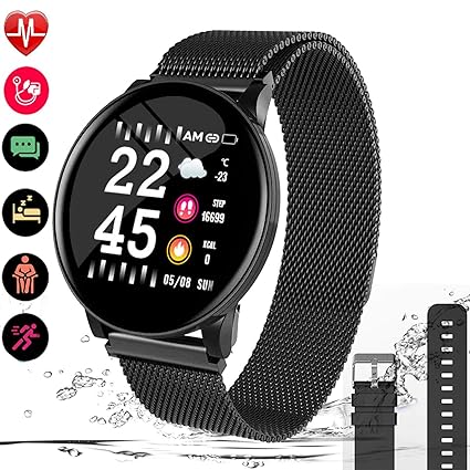 Fitness Tracker Watch, Heart Watch Monitor With Blood Pressure, Smart Watch Smartwatch Fitness Activity Tracker, Touch Screen, Sleep Tracker, Step ...