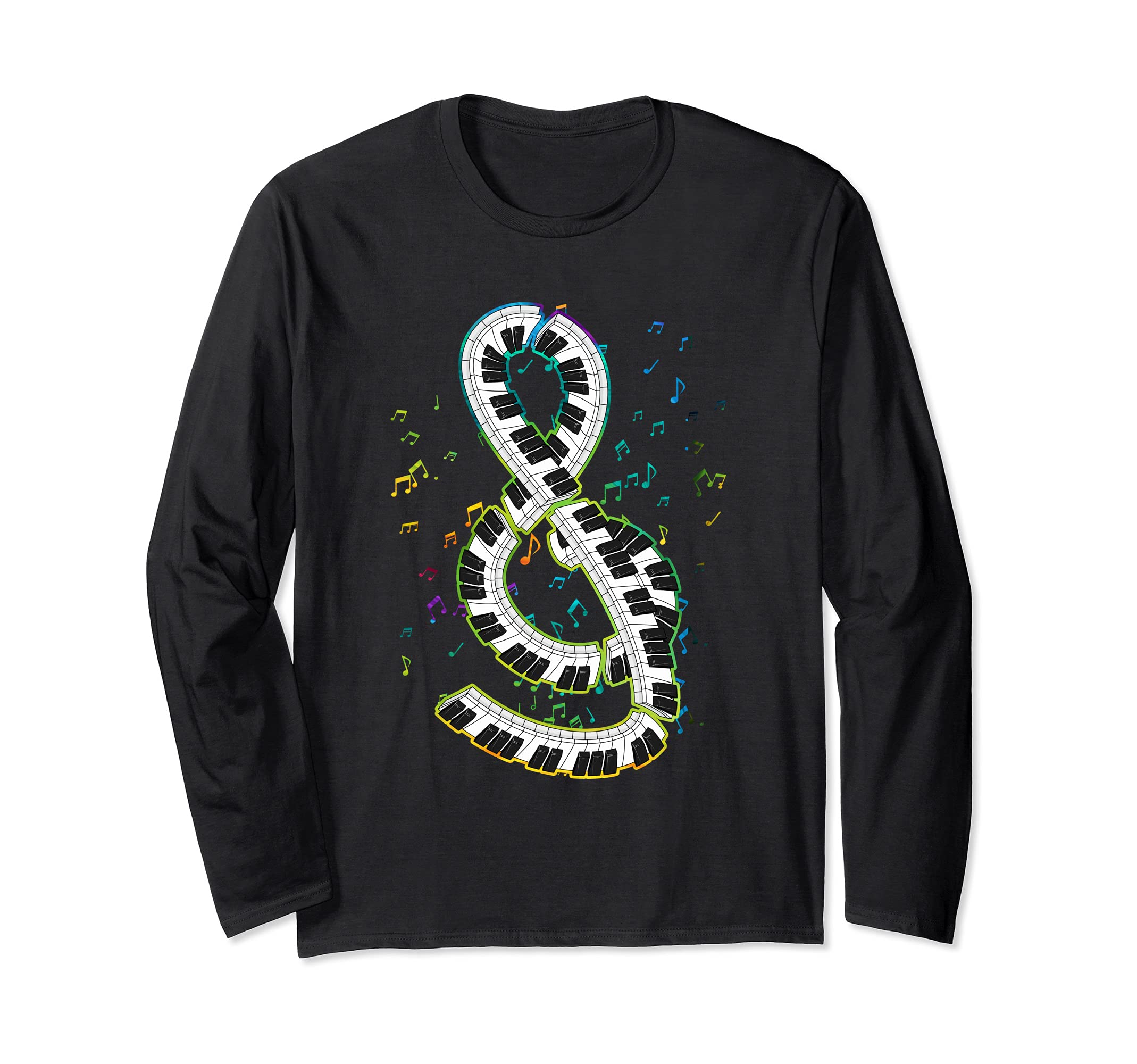 Treble Clef Pianist Piano Keyboard Classical Music Piano Long Sleeve T-Shirt