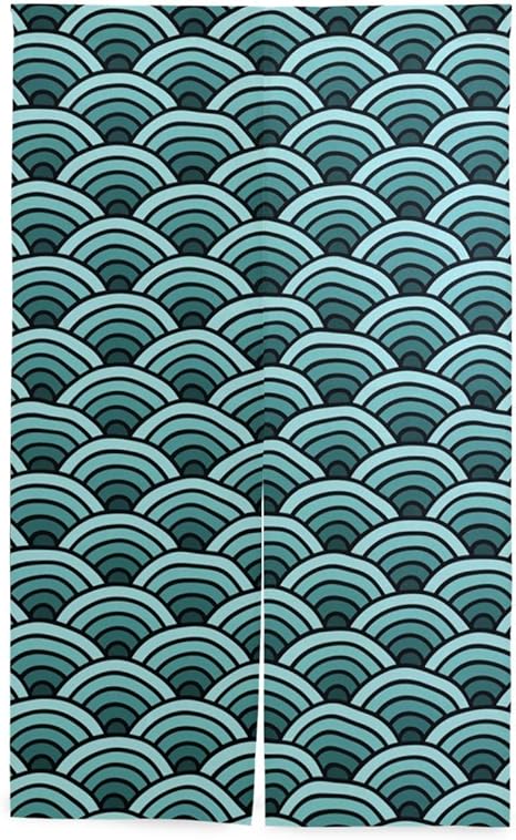 Amazon 暖簾 洋風 85x90cm 青海波デザイン柄 間仕切り 暖簾 バスルーム目隠し のれん 猫 暖簾 京都 のれん フリー素材 のれん オンライン通販