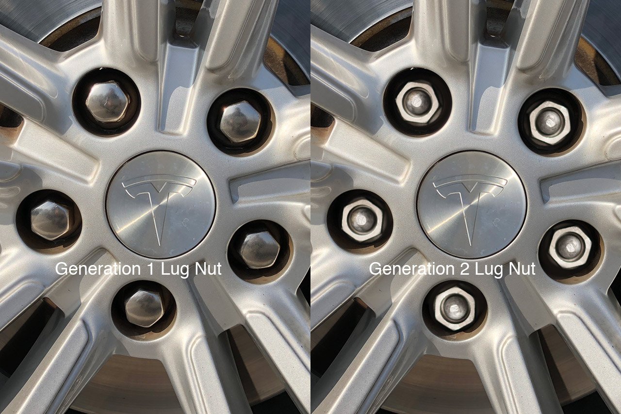 T Sportline Tesla Wheel Lug Nut Cover Set Model S