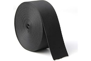 JIAKAI 1.5 Inch Wide 10 Yards Nylon Heavy Duty Webbing Strap，Polypropylene Heavy Straps for Bags, Hammocks, Outdoor Climbing and DIY Making Luggage Strap, Pet Collar, Backpack Repairing（Black）