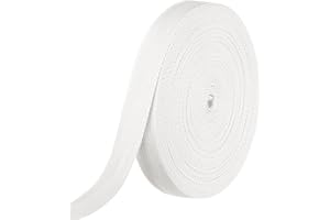 HARFINGTON Cotton Webbing 1 Inch 15.3 Yard Polyester Cotton Weave Webbing Strap Twill Tape Ribbon for Arts and Crafts Tote Ba
