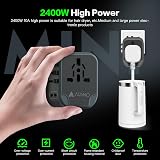 AUNNO Universal Travel Adapter with 2 USB-C and 2 USB Ports UK EU AU US view 3
