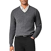 KVSS Men's V-Neck 100% Pure Cashmere Sweater, Pullover Cashmere Sweaters for Mens | Luxury from Inner Mongolia