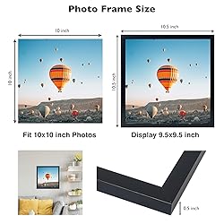 JCJMY 10x10 Picture Frame Set of 6 Black for Wall