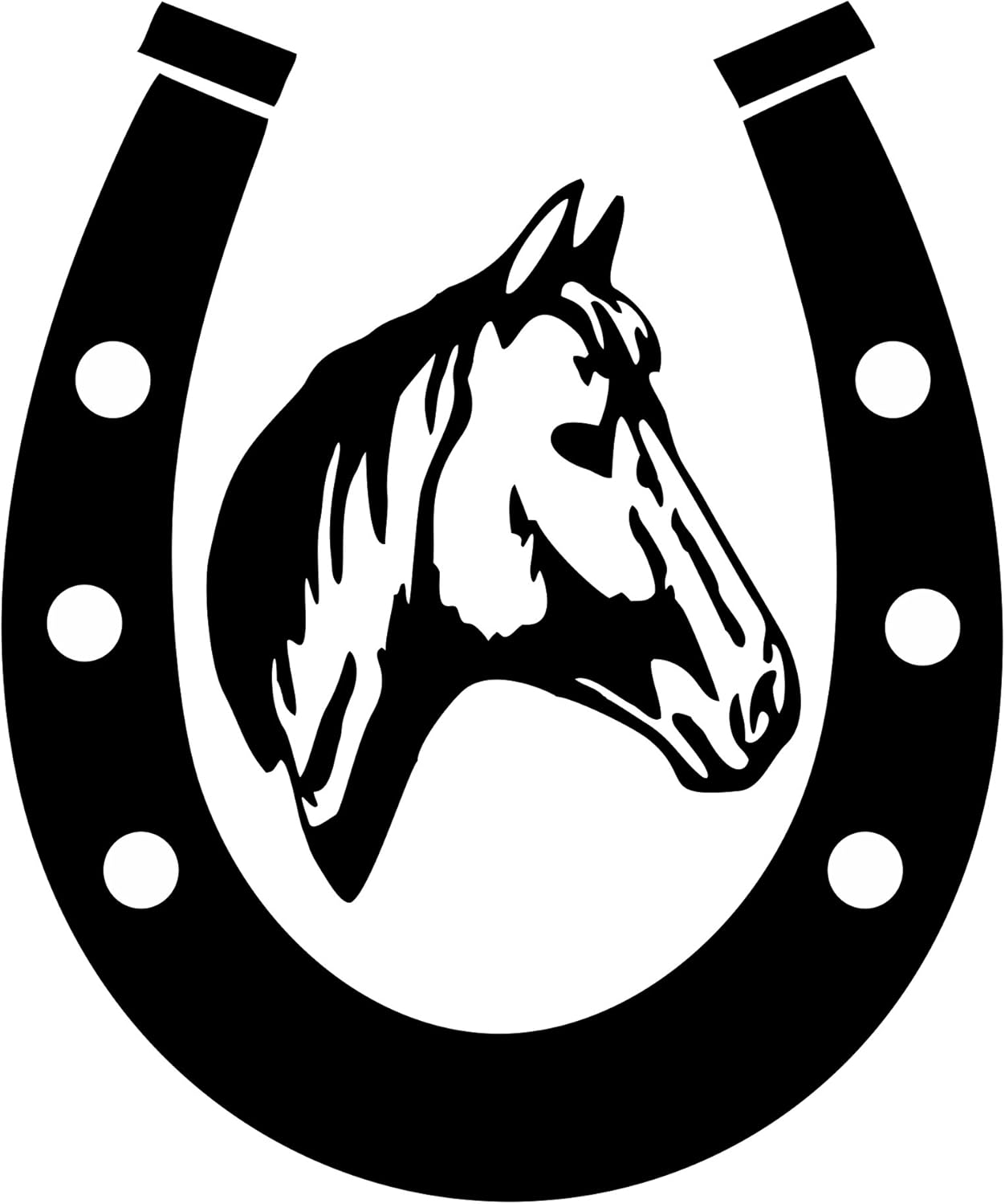 Horseshoe Horse Sticker Decal Sticker Car Sticker Amazon.co.uk Car